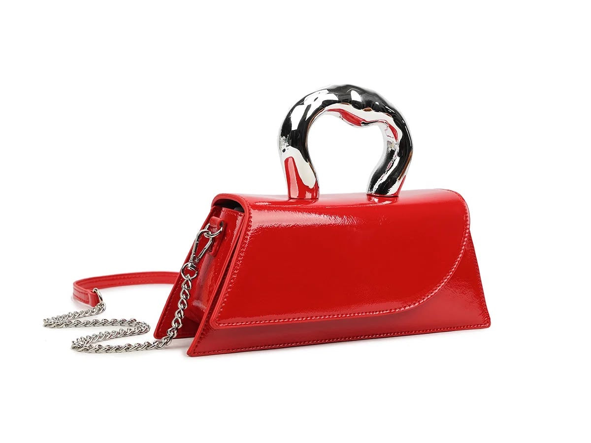 Red Sculpté Handbag